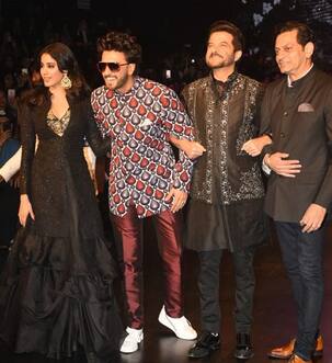 LFW 2019: Livewire Ranveer Singh makes a surprise appearance on the ramp with showstoppers Anil Kapoor and Janhvi Kapoor - view pics