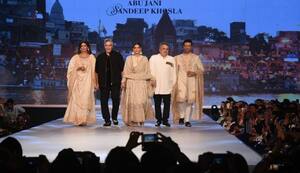 Sonam Kapoor, Karan Johar and Shweta Nanda walk the ramp for Abu Jani and Sandeep Khosla in their stunning attires- view HQ pics