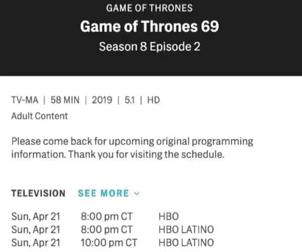 Game Of Thrones 8: Run-times of the final SIX episodes revealed - see