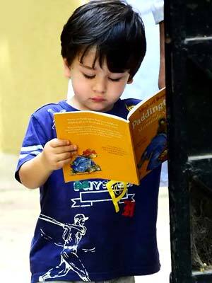 Do not disturb! Little Taimur's busy reading his Paddington comic