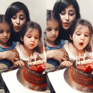 Bigg Boss contestant Saba Khan celebrates her birthday with co-inmate Karanvir Bohra's twins