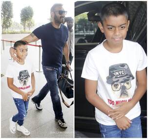 मुंबई एयरपोर्ट पर मस्ती के मूड में दिखे जूनियर देवगन, बेटे को संभालना हुआ अजय को मुश्किल