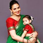 Esha Deol twinning with daughter Radhya in Nauvari sari for her first school dance is adorable - view pics