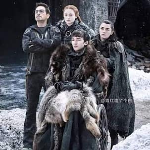 THIS Avengers: Endgame and Game of Thrones season 8 crossover picture is unmissable as Robert Downey Jr aka Tony Stark meets GoT's Stark family