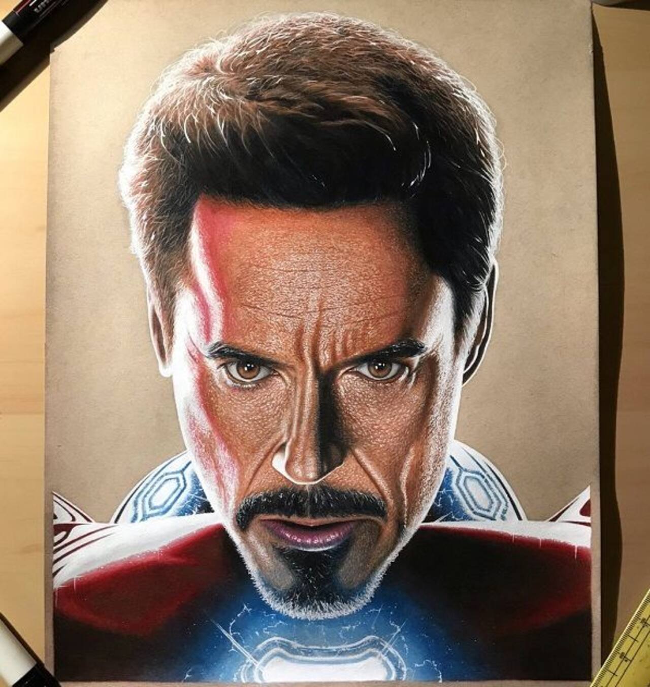 Tony Stark aka Robert Downey Jr's portrait by London based Gurekbal Bhachu goes viral
