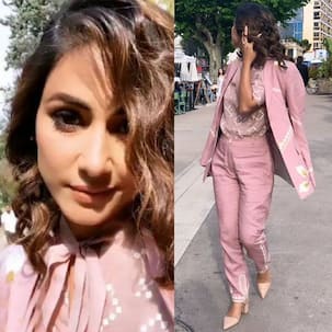 Cannes 2019: Hina Khan rocks a pink pantsuit for her first event in the prestigious film festival