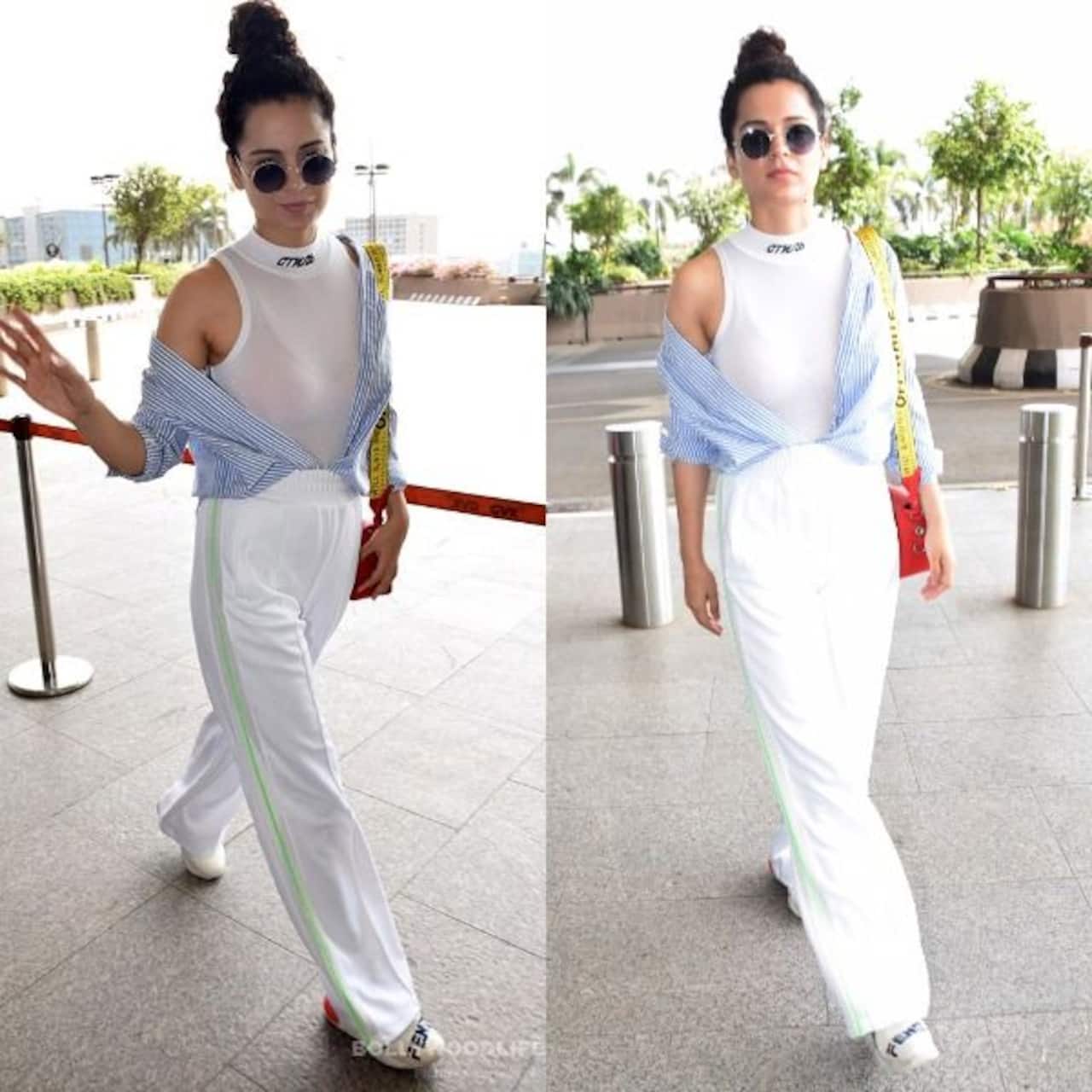 Kangana Ranaut jets off for Delhi but not before teaching us how to step out in style for summers- view pics and video