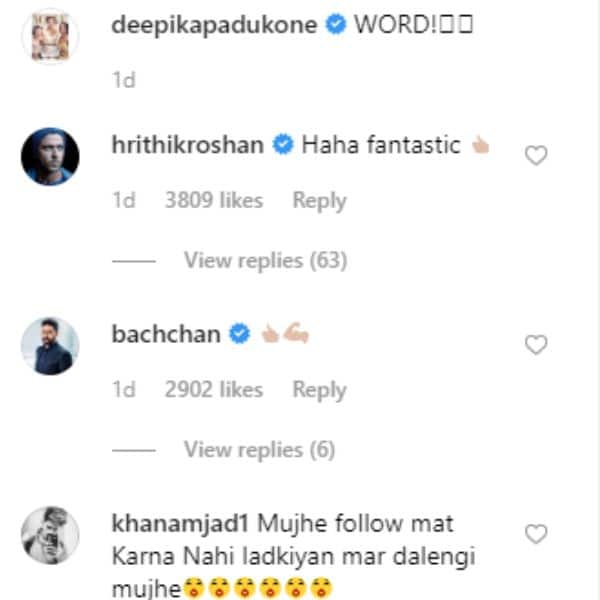  Deepika Padukone | Hrithik Roshan | Abhishek Bachchan | Instagram | 