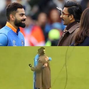 Ranveer Singh hugging Virat Kohli after the India Vs Pakistan match has got the Internet cheering howzat! - watch video