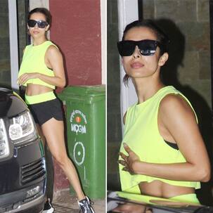 Malaika Arora का फेवरेट कलर है नियोन, एक बार फिर जिम आउटफिट में दिखाया इस रंग से प्यार