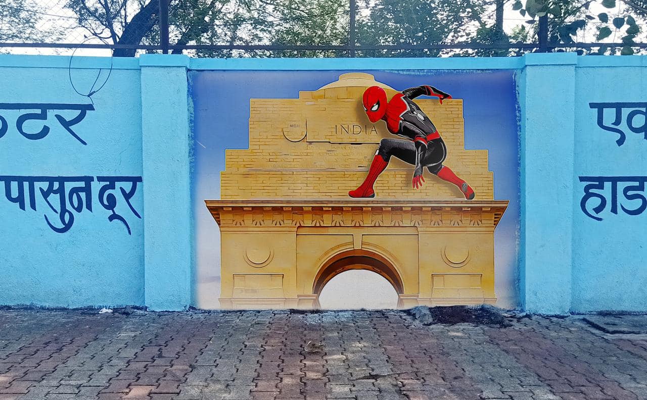 Spiderman: Far From Home | India Gate Grafitti | Tom Holland | 
