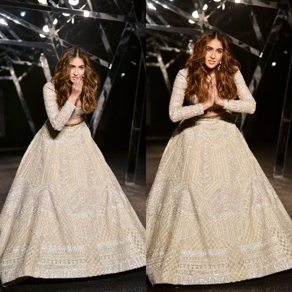 Sara Ali Khan mesmerized us in a shimmery lehenga as she walked the ...