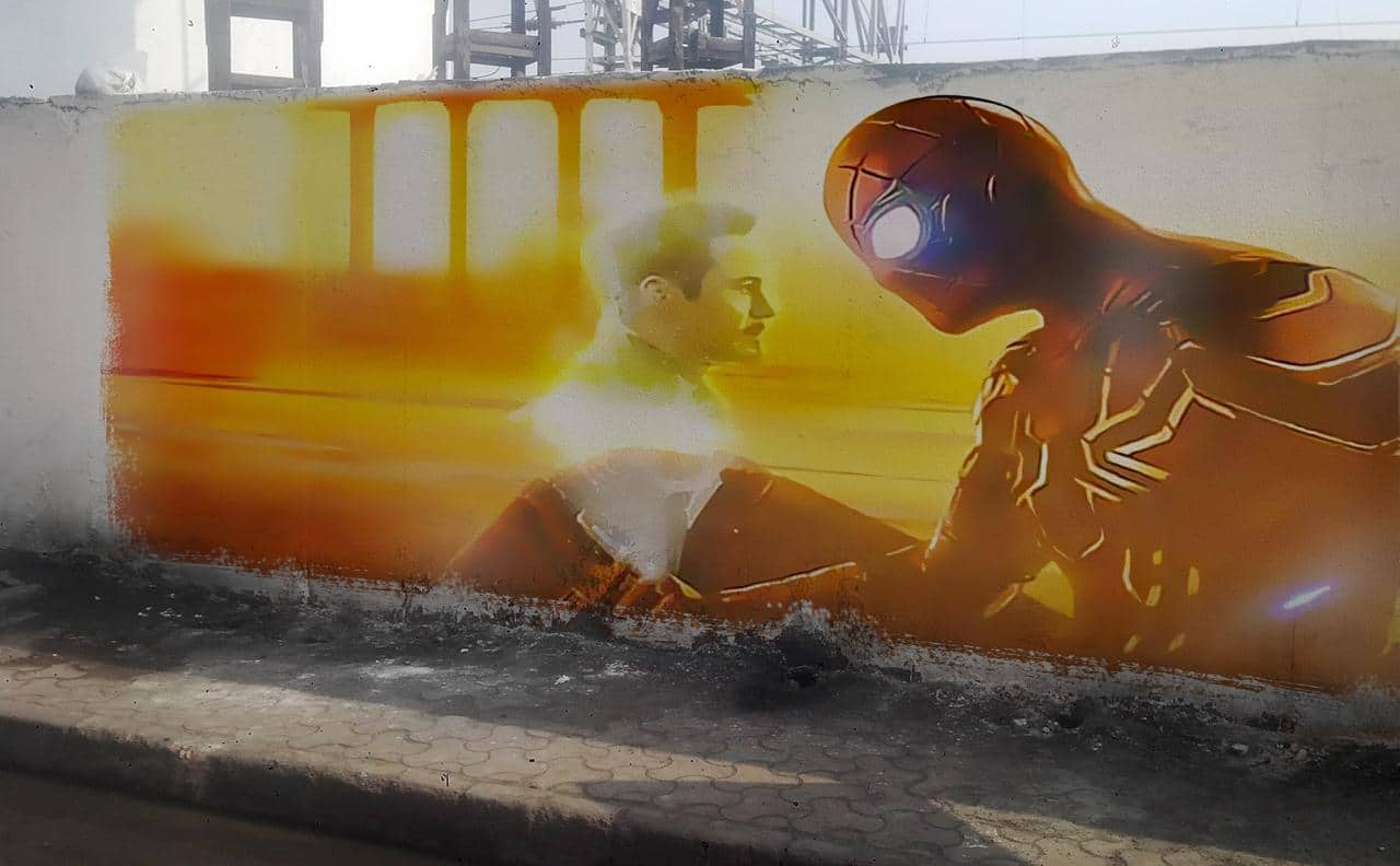Spiderman: Far From Home | Iron Man Graffiti | Tom Holland | 
