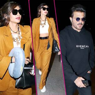 पापा Anil Kapoor के साथ झक्कास बनकर एयरपोर्ट पहुंची Sonam Kapoor, मस्टर्ड येलो सूट में ढाया कहर