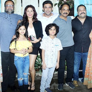 Amit Sadh bonds with and onscreen son Aaryan Menghji at the screening of Barot House