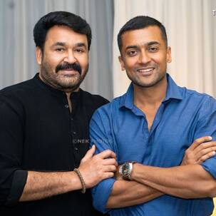 Mohanlal and Suriya strike a pose for an exquisite picture while promoting Kaappaan