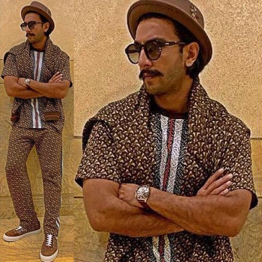 Ranveer Singh looks dapper in ₹1.4 lakh multicolour jersey jacket