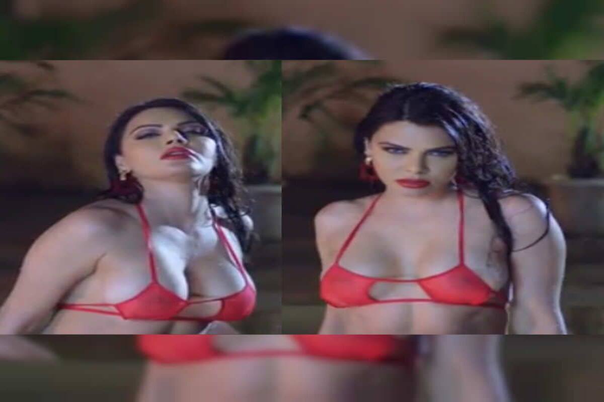 Sherlyn Chopra shows her sexy moves in Red Hot Bikini, Watch Video