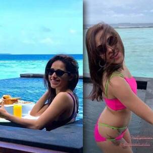 मालदीव्स में छुट्टियां बिता रही है ‘Dream Girl’ स्टार Nushrat Bharucha, पिंक कलर की बिकिनी पहन मस्ती के गोते लगाती आई नजर