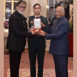 Amitabh Bachchan receives Dadasaheb Phalke Award from India's president Ram Nath Kovind
