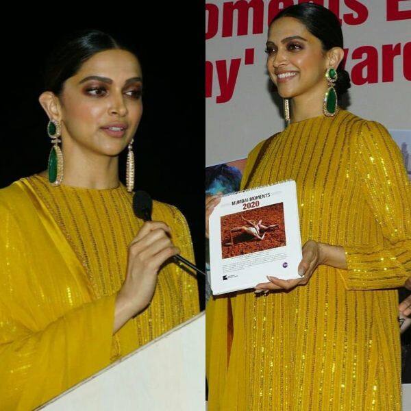 Deepika Padukone turns golden lady as she attends Photographers Awards ...