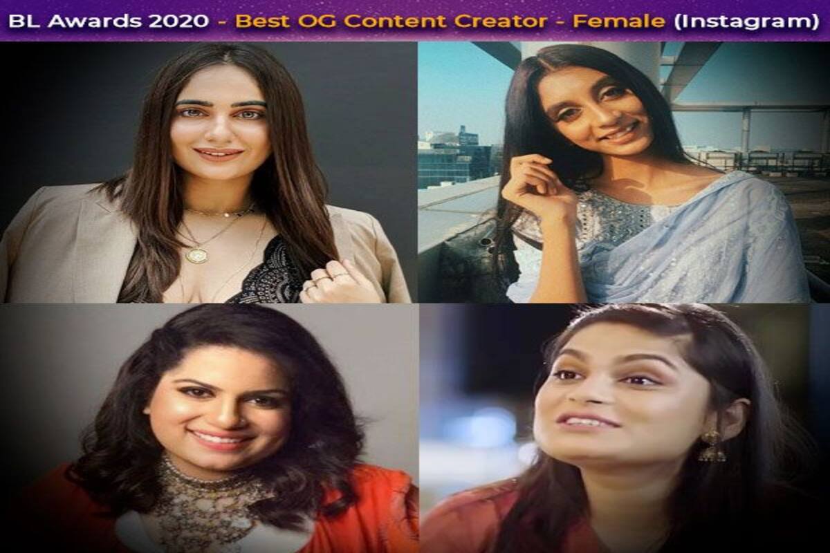 Bl Awards 2020 Kusha Kapila Dolly Singh Mallika Dua Srishti Dixit Vote Now For The Best Og Content Creator For Instagram Female
