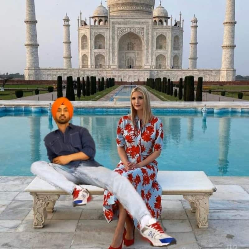 Diljit Dosanjh posts a photoshopped picture with Ivanka Trump at the Taj Mahal; she replies by thanking him