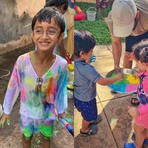 Holi 2020: Taimur Ali Khan, Azad Rao Khan, Mehr Dhupia Bedi's colourful celebrations will make you smile —view pics