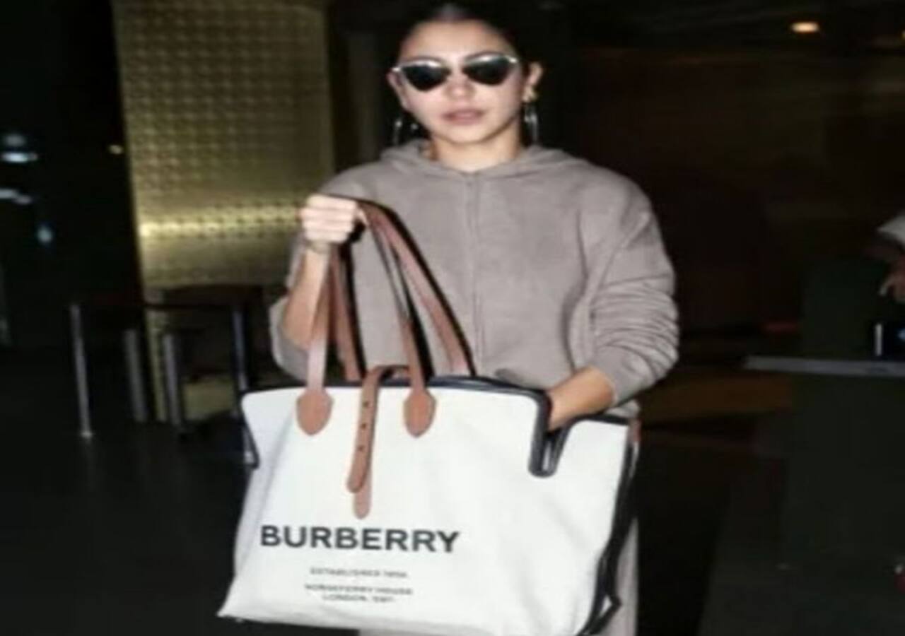 Actress Anushka Sharma spotted with a luxury bag at the airport