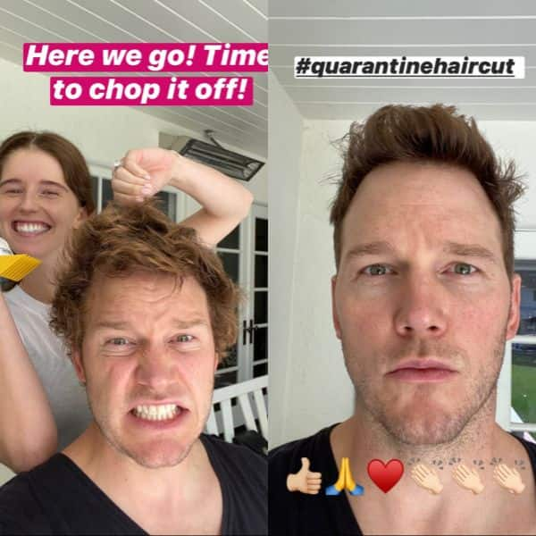 Chris Pratt amused by wife Katherine Schwarzenegger's hair-trimming skills