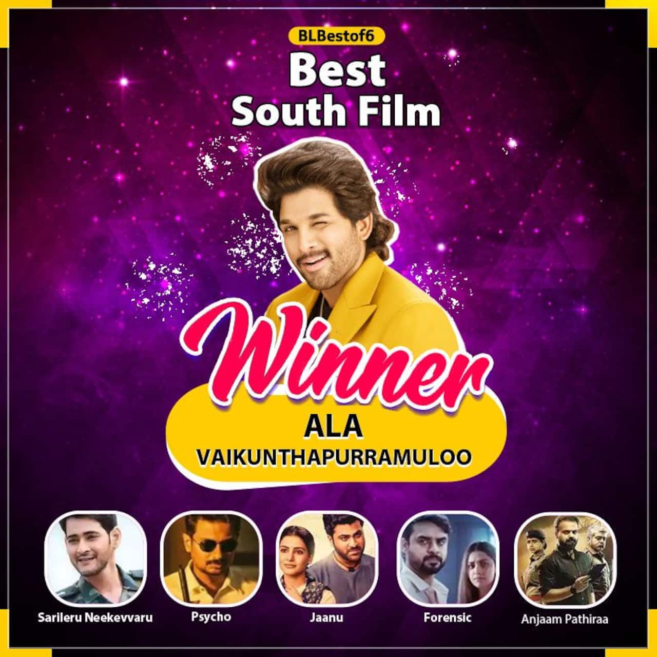 #BLBestOf6: Ala Vaikunthapurramuloo BEATS Sarileru Neekevvaru and Psycho to be the Best South Film of 2020 so far— view poll result
