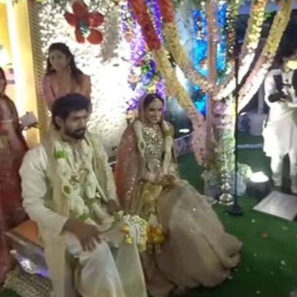 Rana Daggubati Miheeka Bajaj Wedding The Couple Holding Hands While Taking Saat Pheras Is The