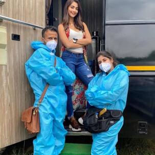 Pooja Hegde back on the sets of Most Eligible Bachelor, shares a pic of crew members in PPE
