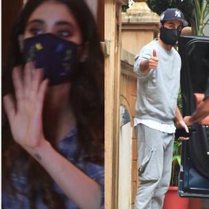 Spotted: Ranbir Kapoor poses for the paps, Janhvi Kapoor heads out in her car