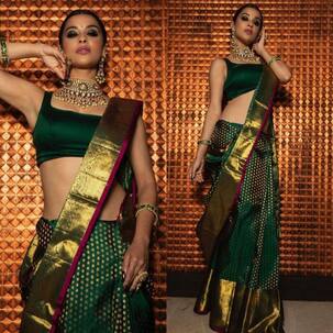 Navratri 2020: Divya Drishti actress Nyra Banerjee stuns in a green saree on day 7
