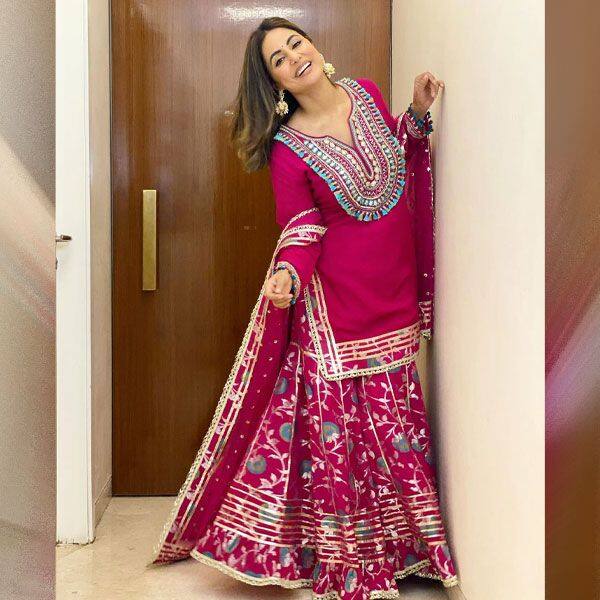 Bigg Boss 14 Hina Khan Looked Supremely Gorgeous In Designer Wear As