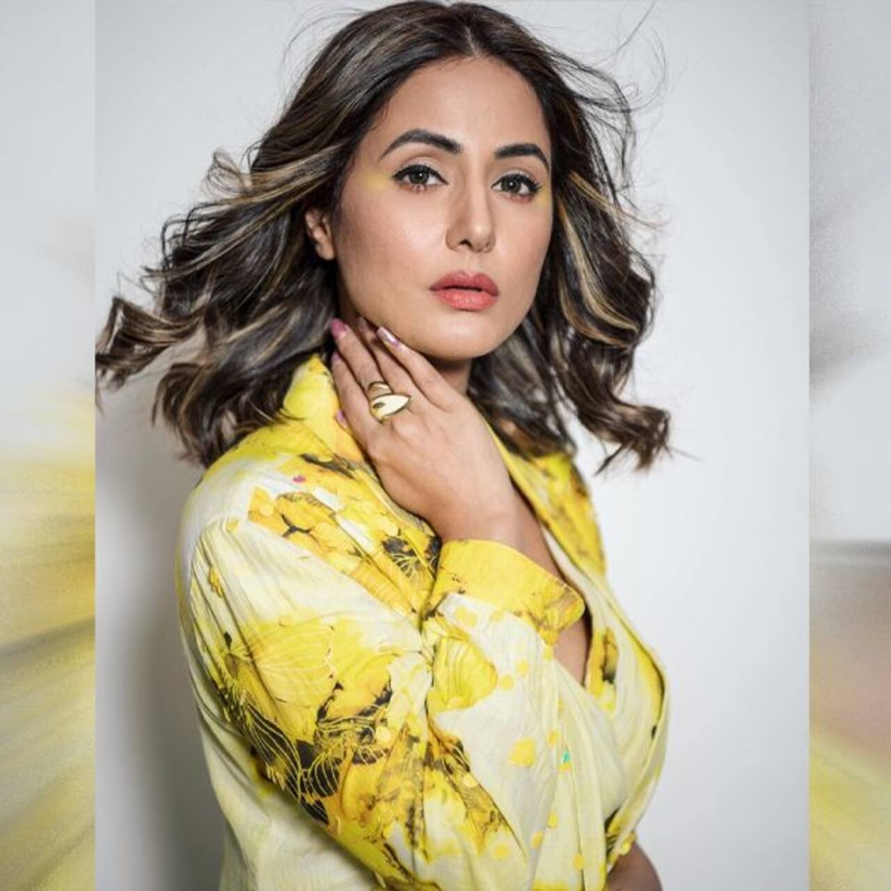 Bigg Boss 14: Hina Khan’s pictures in a yellow-floral pantsuit are ...