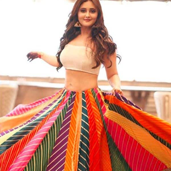 Bigg Boss 13's Rashami Desai flaunts her multi-coloured ghagra in THESE pretty pictures