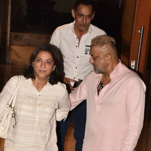 Sanjay Dutt clicked with sister Priya outside the hospital after he announced that he was cancer free