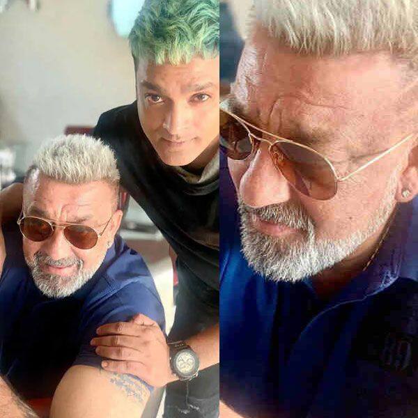 Sanjay Dutt flaunts his new platinum blonde hairdo after beating cancer