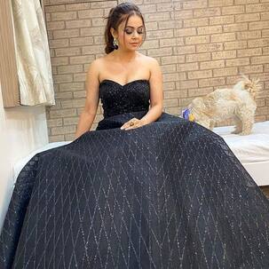 Bigg Boss 13's Devoleena Bhattacharjee has her Cinderella moment in a strapless black gown – view pics
