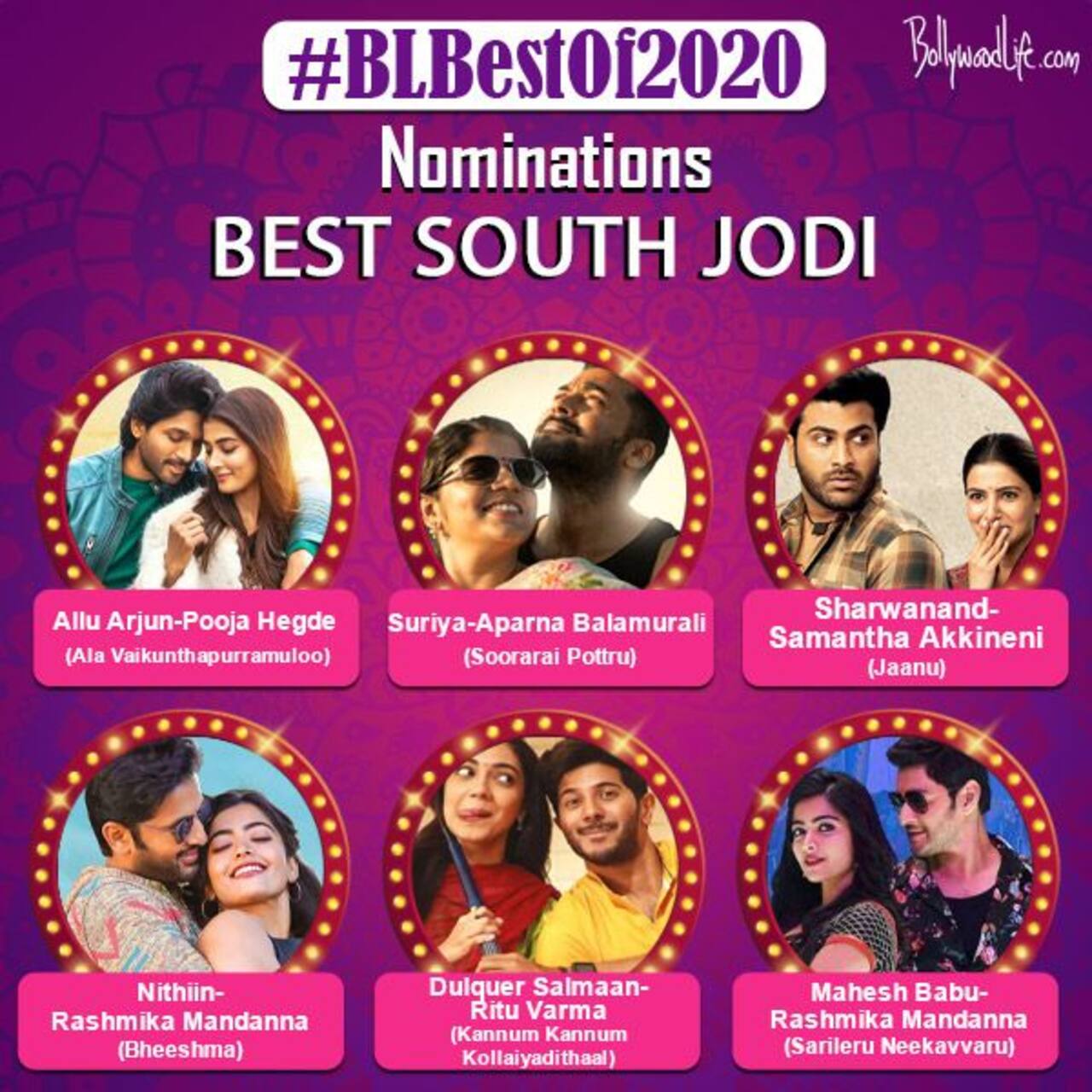 #BLBestOf2020: Allu Arjun-Pooja Hegde, Suriya Apana Balamurali — Which is the best south jodi of the year?