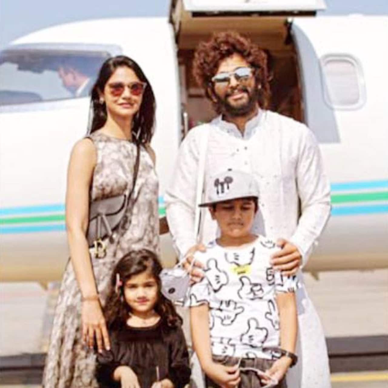 Allu Arjun and family fly to Udaipur in private jet for Niharika ...