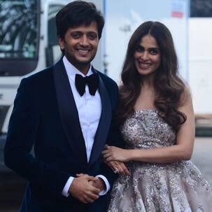 Genelia D’Souza turned princess while Riteish Deshmukh looked dapper as they are spotted shooting in the city – view pics