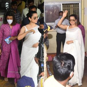 बयान दर्ज करवाने मुंबई पुलिस के सामने पेश हुईं Kangana Ranaut और Rangoli Chandel, 'देशद्रोह' से जुड़ा है मामला