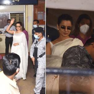 Kangana Ranaut and sister Rangoli Chandel arrive to record their statements at Bandra police station — view pics