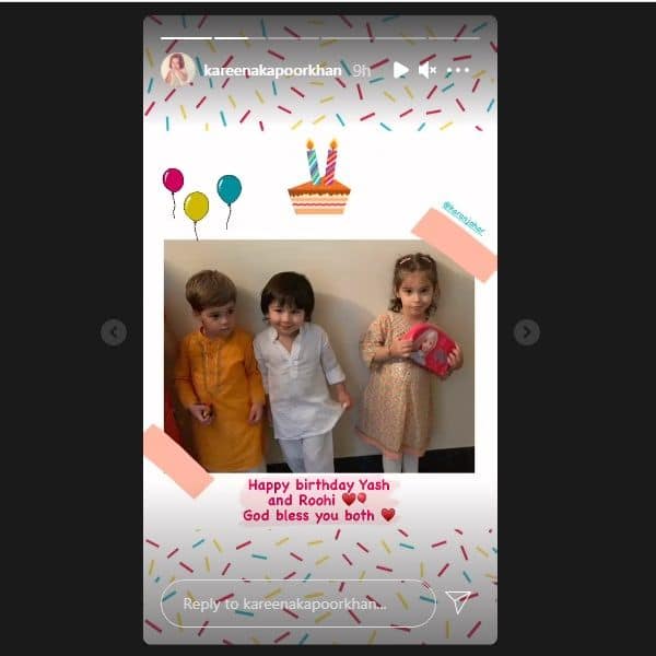 Taimur poses with Yash and Roohi