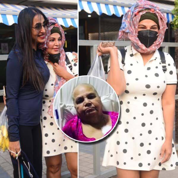 Mama Rashhed Kashmera Shah meets Rakhi Sawant's mom in Hospital - राखी सावंत की मां ...