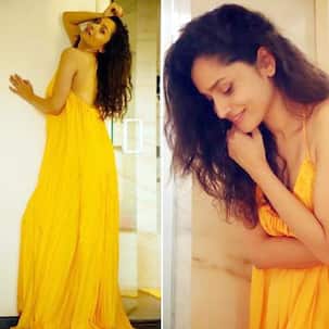 Ankita Lokhande is here to spread some sunshine in yellow halter-neck gown – view pics