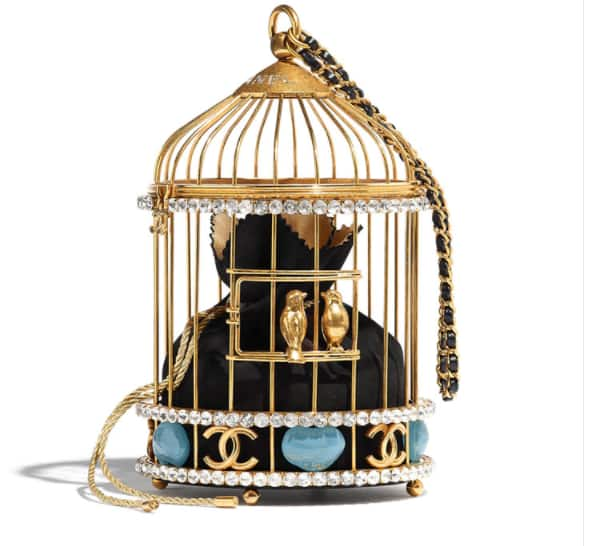 Gold cage cheap bag